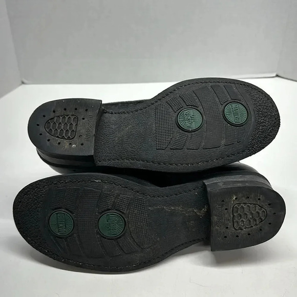 Frye Veronica Charcoal Engineer Wool Leather Moto Low Heeled Boots Gray Size 10 - Picture 9 of 11